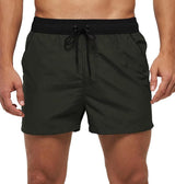 Men Swimwear Shorts Male Swimming Trunks with Adjustable Elastic Cord Men's Bottoms - Tophatter Daily Deals