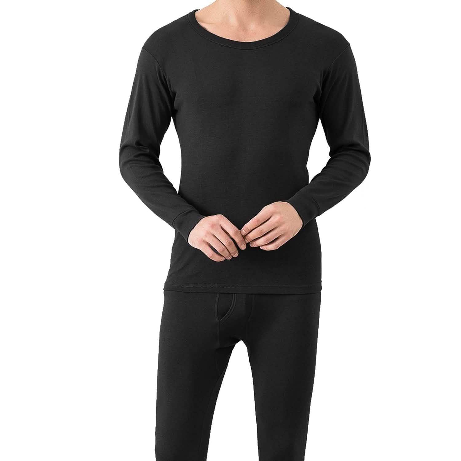 Men Thermal Underwear Set - Long Johns Pants and Long Sleeve Men's Tops - Tophatter Daily Deals