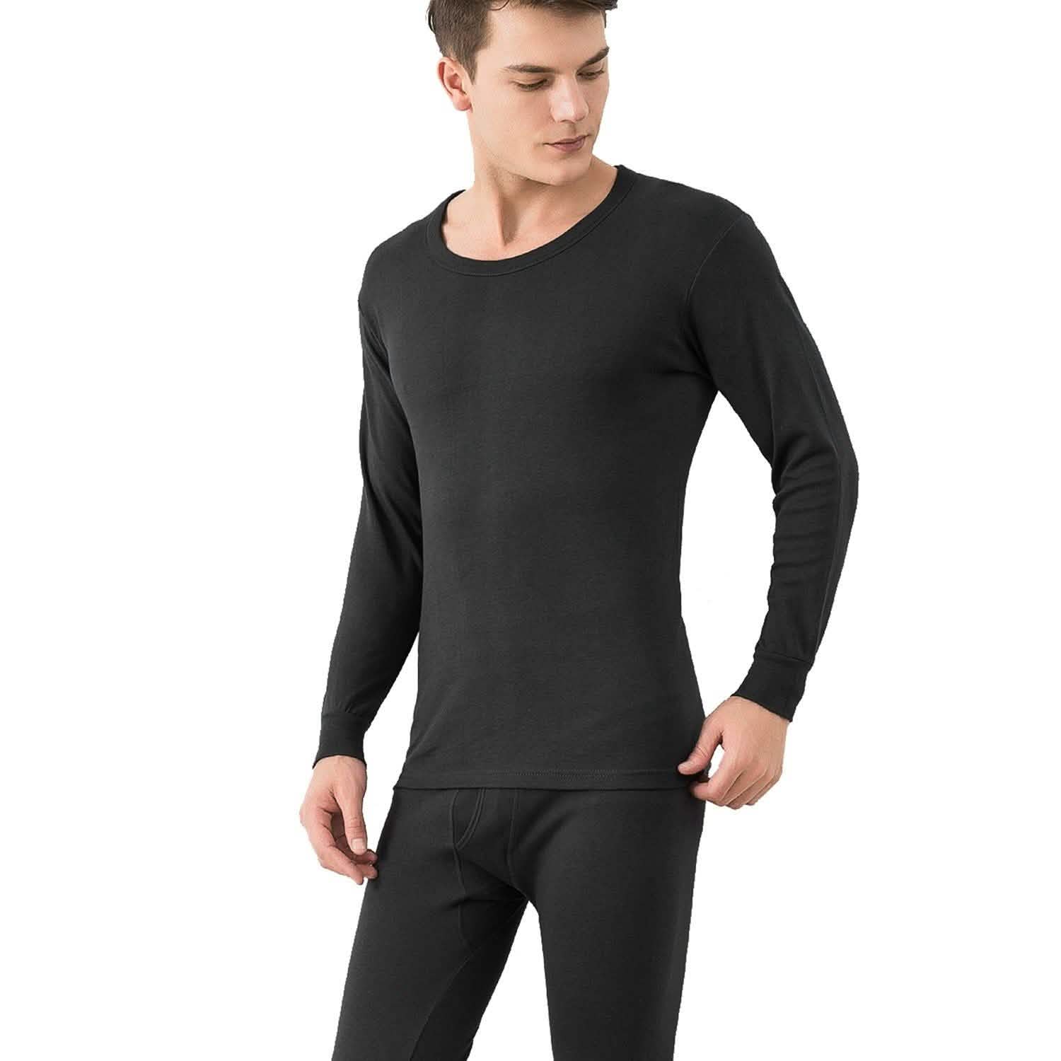 Men Thermal Underwear Set - Long Johns Pants and Long Sleeve Men's Tops - Tophatter Daily Deals
