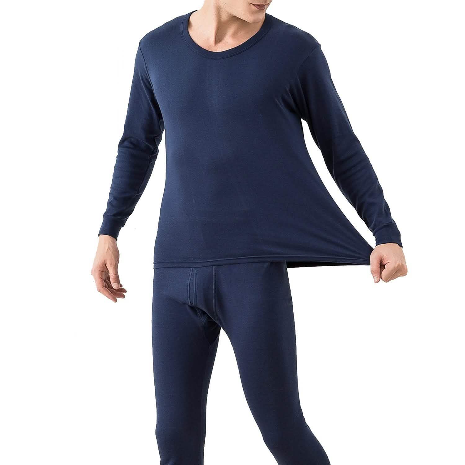 Men Thermal Underwear Set - Long Johns Pants and Long Sleeve Men's Tops - Tophatter Daily Deals