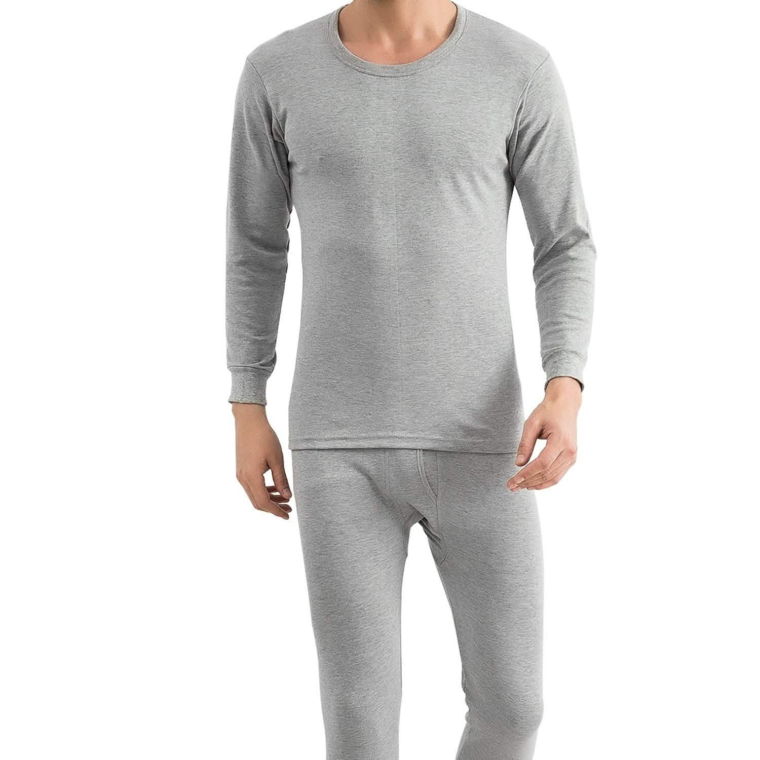 Men Thermal Underwear Set - Long Johns Pants and Long Sleeve Men's Tops - Tophatter Daily Deals