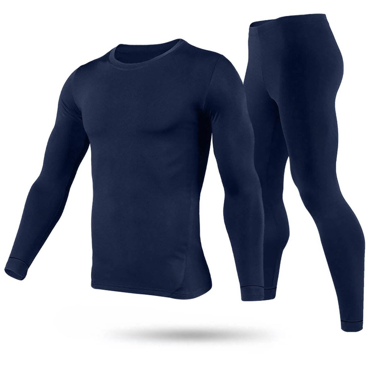 Men Thermal Underwear Set - Long Johns Pants and Long Sleeve Navy Men's Tops - Tophatter Daily Deals