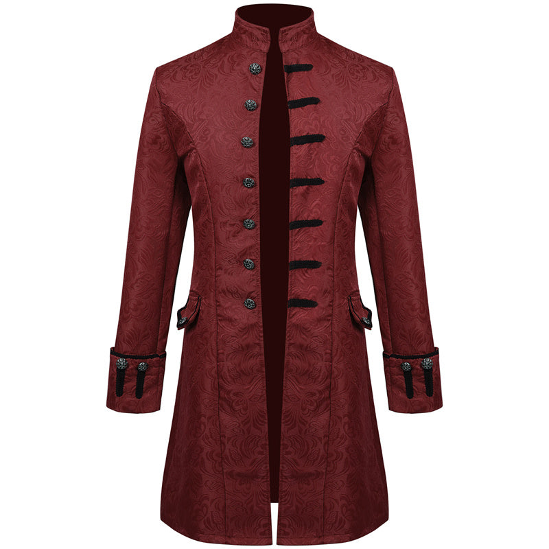 Men Thin Stage Performance Dress Long Jacket Men Blazer - Tophatter Daily Deals