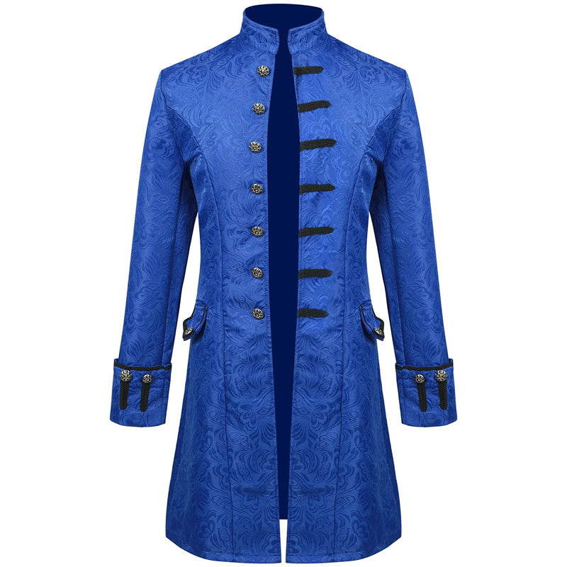 Men Thin Stage Performance Dress Long Jacket Men Blazer - Tophatter Daily Deals