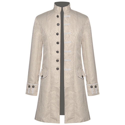 Men Thin Stage Performance Dress Long Jacket Apricot Men Blazer - Tophatter Daily Deals