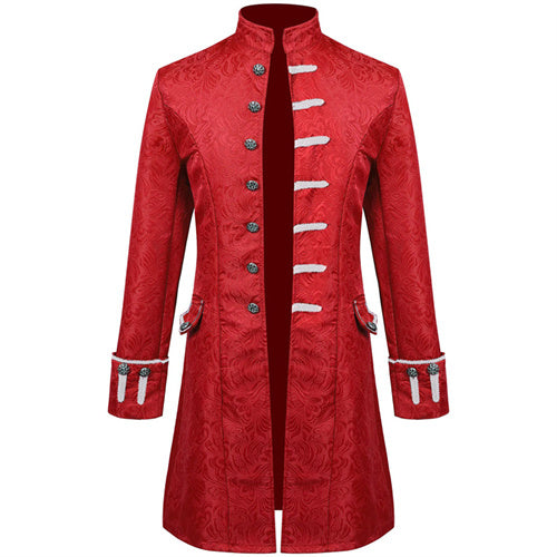 Men Thin Stage Performance Dress Long Jacket Red Men Blazer - Tophatter Daily Deals