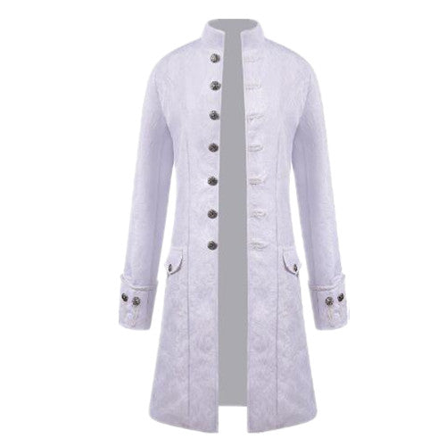 Men Thin Stage Performance Dress Long Jacket White Men Blazer - Tophatter Daily Deals