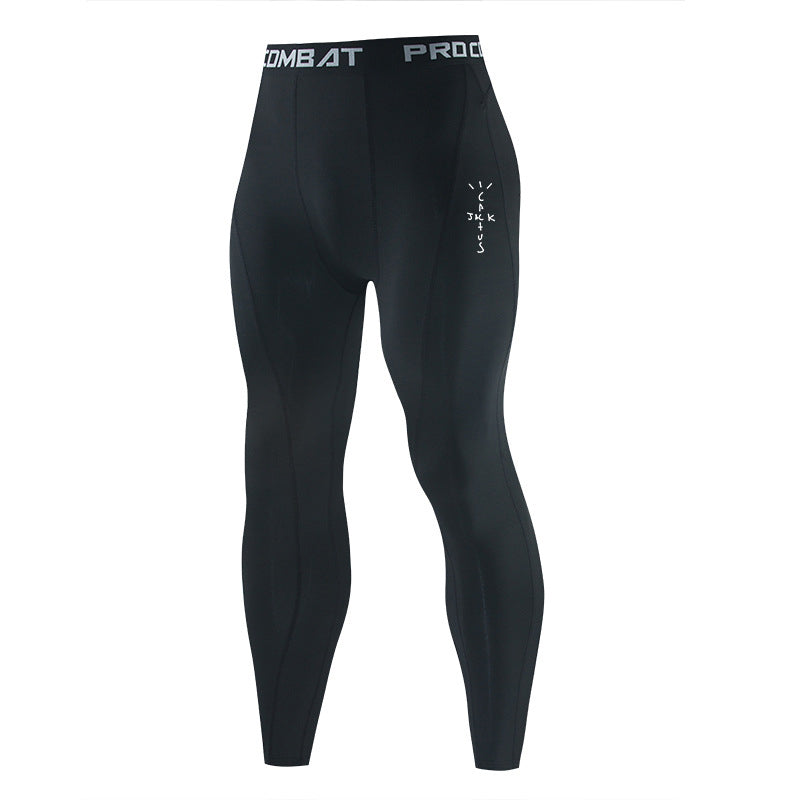 Men Tights Leggings For Running Quick Dry Fit Joggings Black Leggings - Tophatter Daily Deals