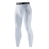 Men Tights Leggings For Running Quick Dry Fit Joggings White Leggings - Tophatter Daily Deals