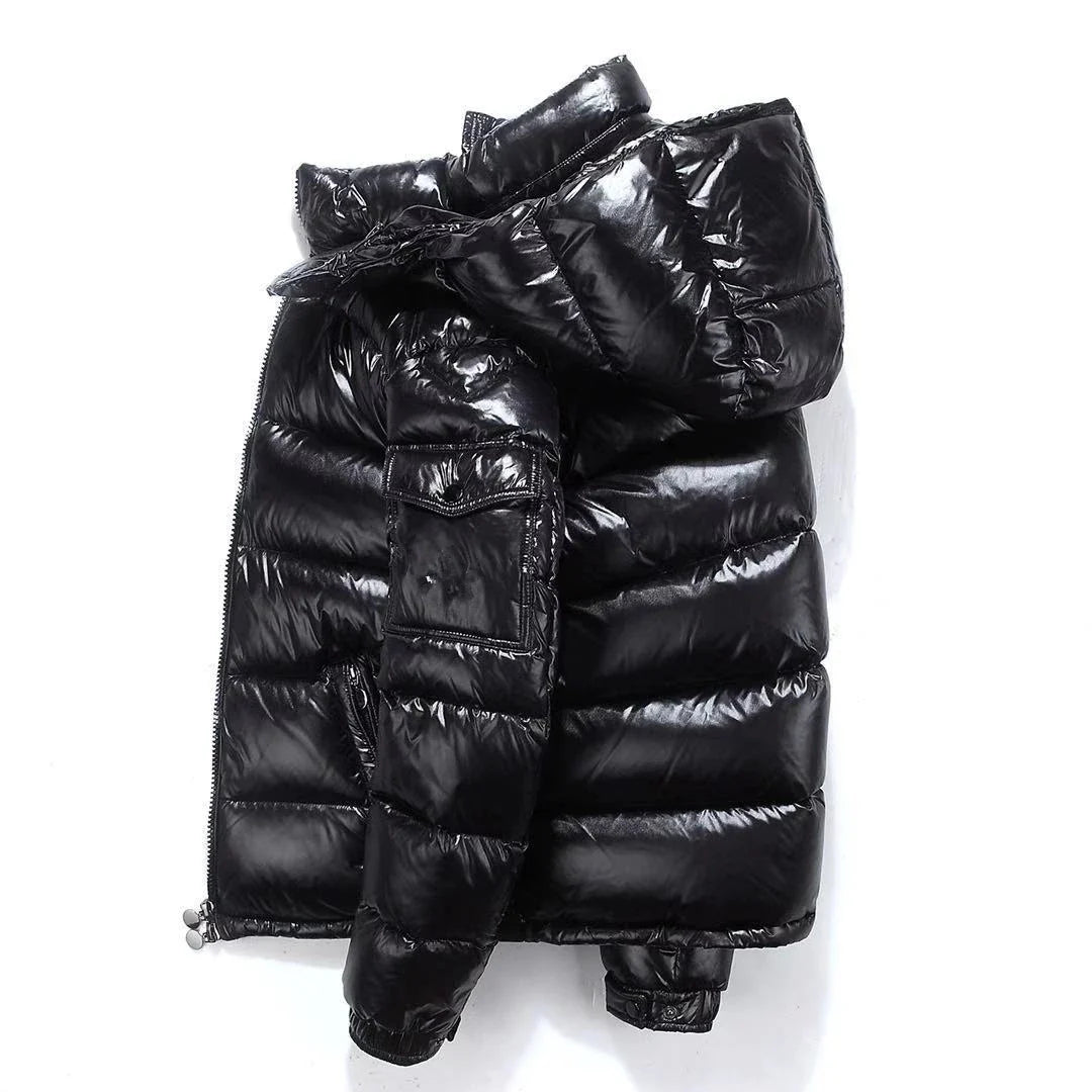 Men Trend Solid Color Short Winter Warm Hooded Parkas Men Jackets - Tophatter Daily Deals