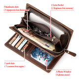 Men Wallets RFID Leather Long Clutch Wallets - Tophatter Daily Deals
