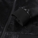 Men Winter Fleece Motorcycle Leather Overcoat Coats & Jackets - Tophatter Daily Deals