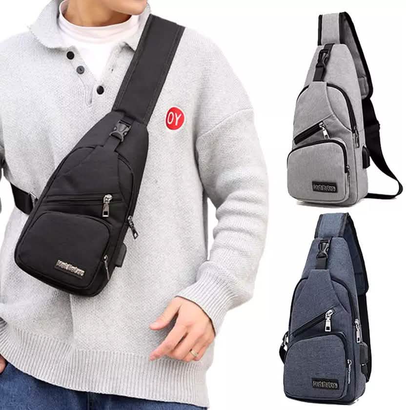 Men Women Crossbody Shoulder Bag with USB Port Handbags & Wallets - Tophatter Daily Deals