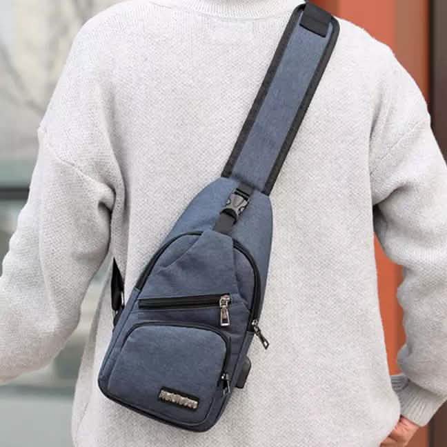 Men Women Crossbody Shoulder Bag with USB Port Handbags & Wallets - Tophatter Daily Deals