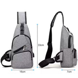 Men Women Crossbody Shoulder Bag with USB Port Handbags & Wallets - Tophatter Daily Deals