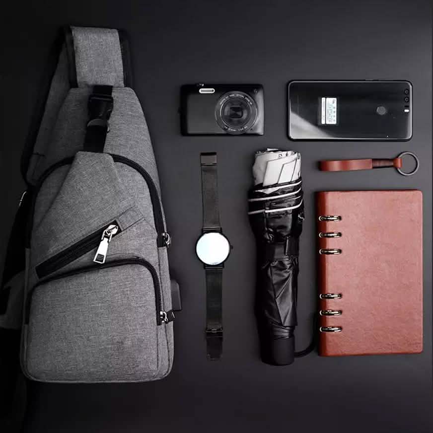 Men Women Crossbody Shoulder Bag with USB Port Handbags & Wallets - Tophatter Daily Deals
