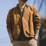 Men Work Wear Cotton Coats Multi Pocket Jacket Men's Clothing - Tophatter Daily Deals