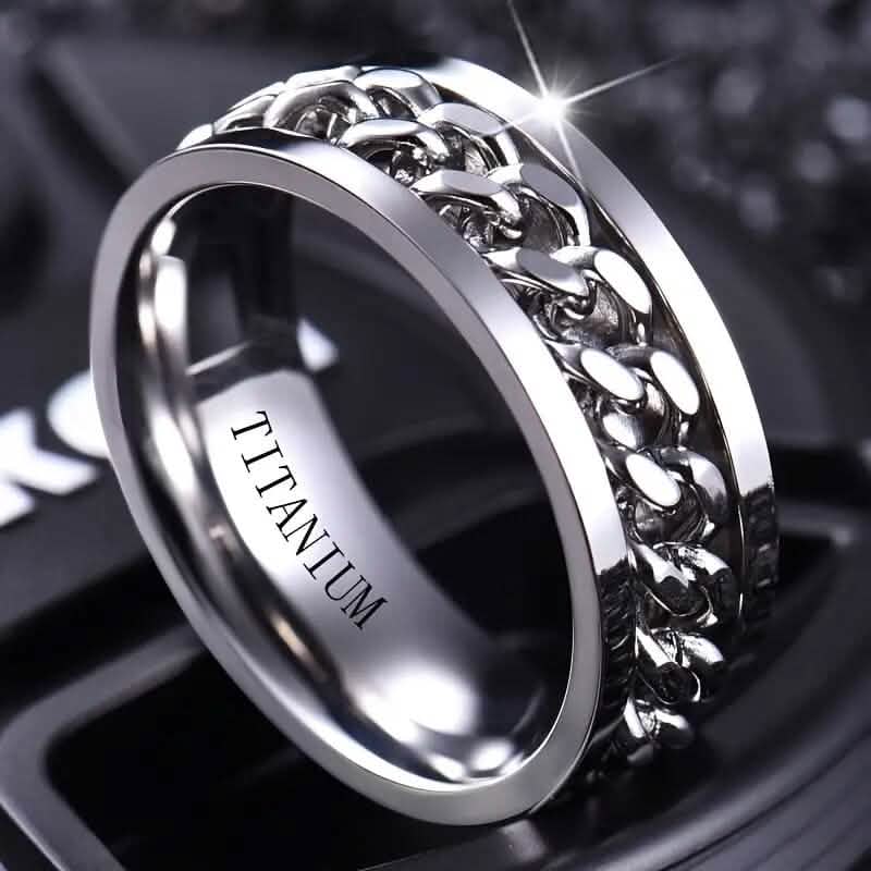 Men's 8mm Titanium Steel Ring 13 Men's Jewelry - Tophatter Daily Deals