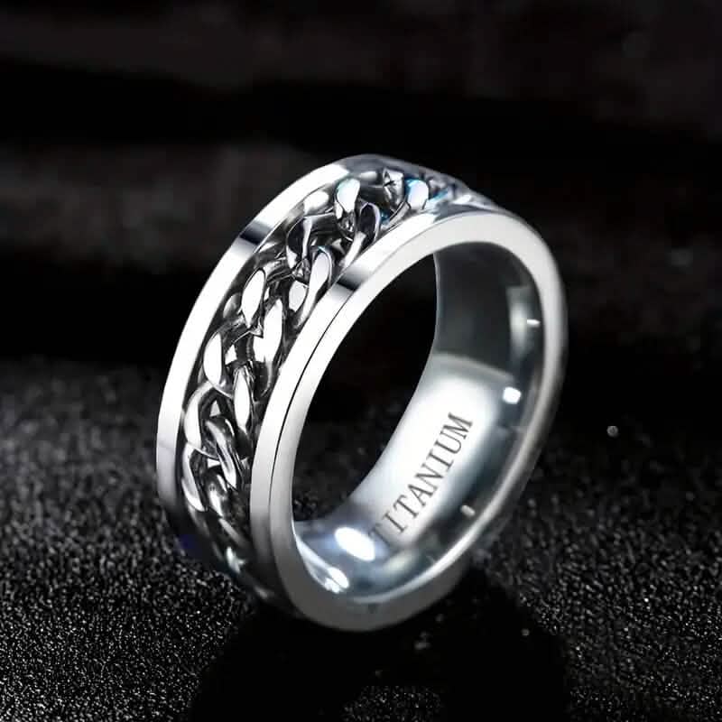 Men's 8mm Titanium Steel Ring Men's Jewelry - Tophatter Daily Deals