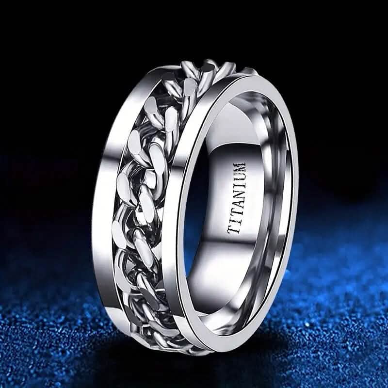 Men's 8mm Titanium Steel Ring Men's Jewelry - Tophatter Daily Deals