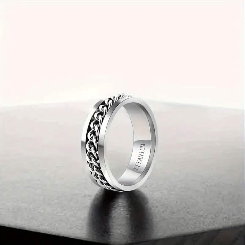 Men's 8mm Titanium Steel Ring Men's Jewelry - Tophatter Daily Deals