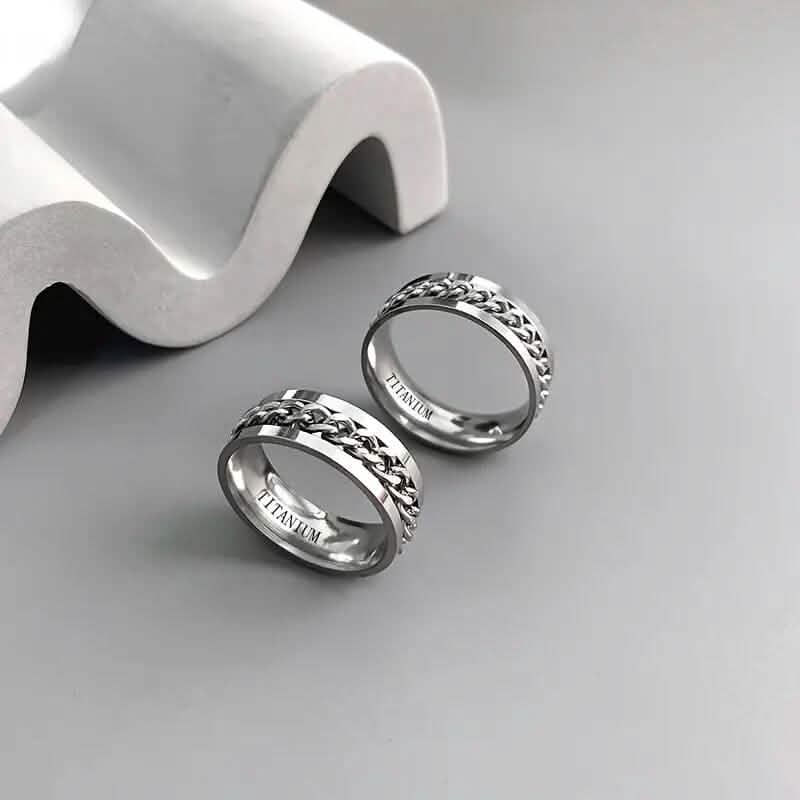 Men's 8mm Titanium Steel Ring Men's Jewelry - Tophatter Daily Deals
