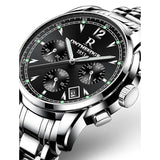 Men's Analog Quartz Watch Black Silver Watches - Tophatter Daily Deals