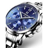 Men's Analog Quartz Watch Blue Silver Watches - Tophatter Daily Deals