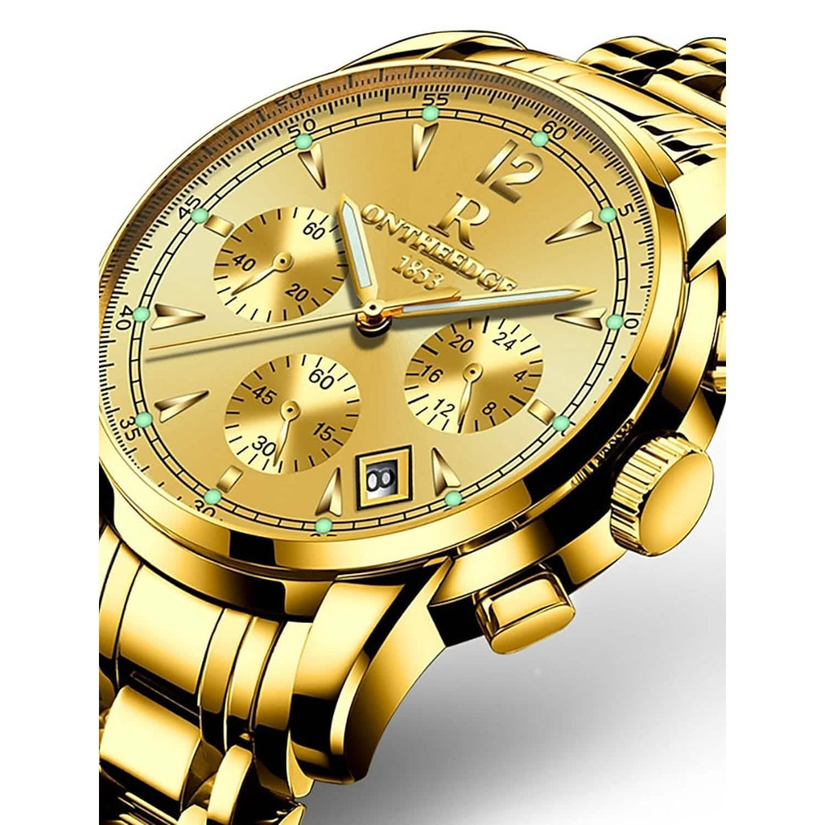 Men's Analog Quartz Watch Gold Watches - Tophatter Daily Deals