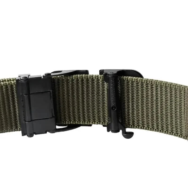 Men's Automatic Metal Buckle Nylon Canvas Webbing Belt Belts & Ties - Tophatter Daily Deals
