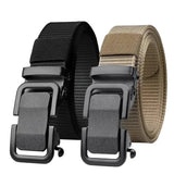 Men's Automatic Metal Buckle Nylon Canvas Webbing Belt Belts & Ties - Tophatter Daily Deals