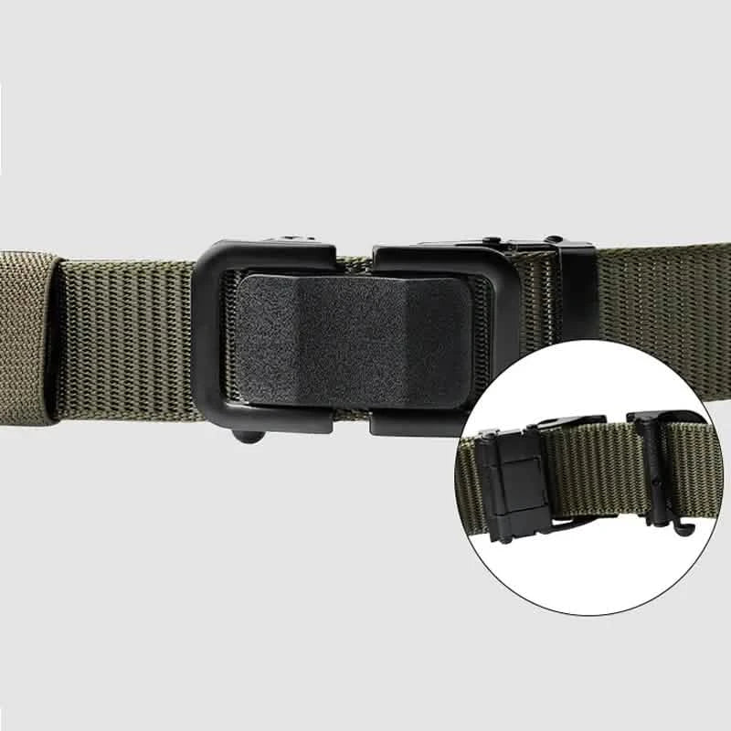 Men's Automatic Metal Buckle Nylon Canvas Webbing Belt Belts & Ties - Tophatter Daily Deals