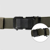 Men's Automatic Metal Buckle Nylon Canvas Webbing Belt Belts & Ties - Tophatter Daily Deals