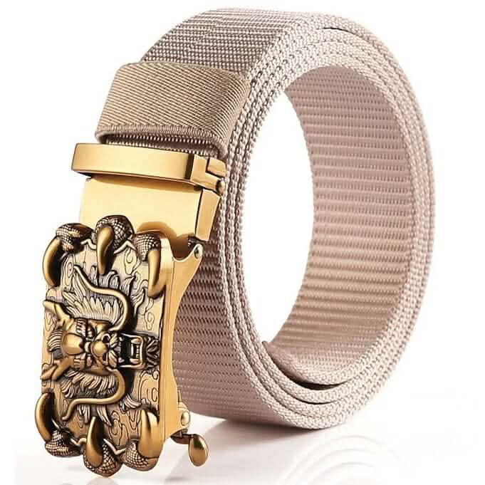 Men's Belt Faux Leather Tactical Belt Beige Belts & Ties - Tophatter Daily Deals