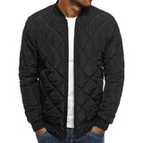 Men's Bomber Quilted Diamond Padded Jacket Black Men's Outerwear - Tophatter Daily Deals