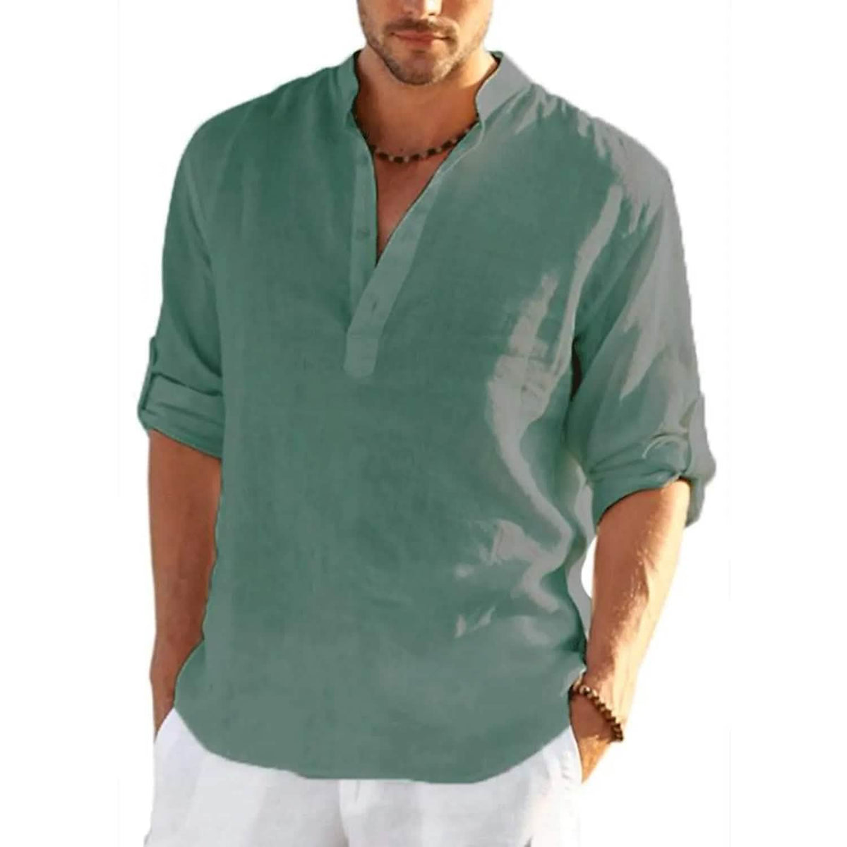 Men's Breathable Quick Dry Button Down Shirt T-Shirt Top Green Men's Tops - Tophatter Daily Deals
