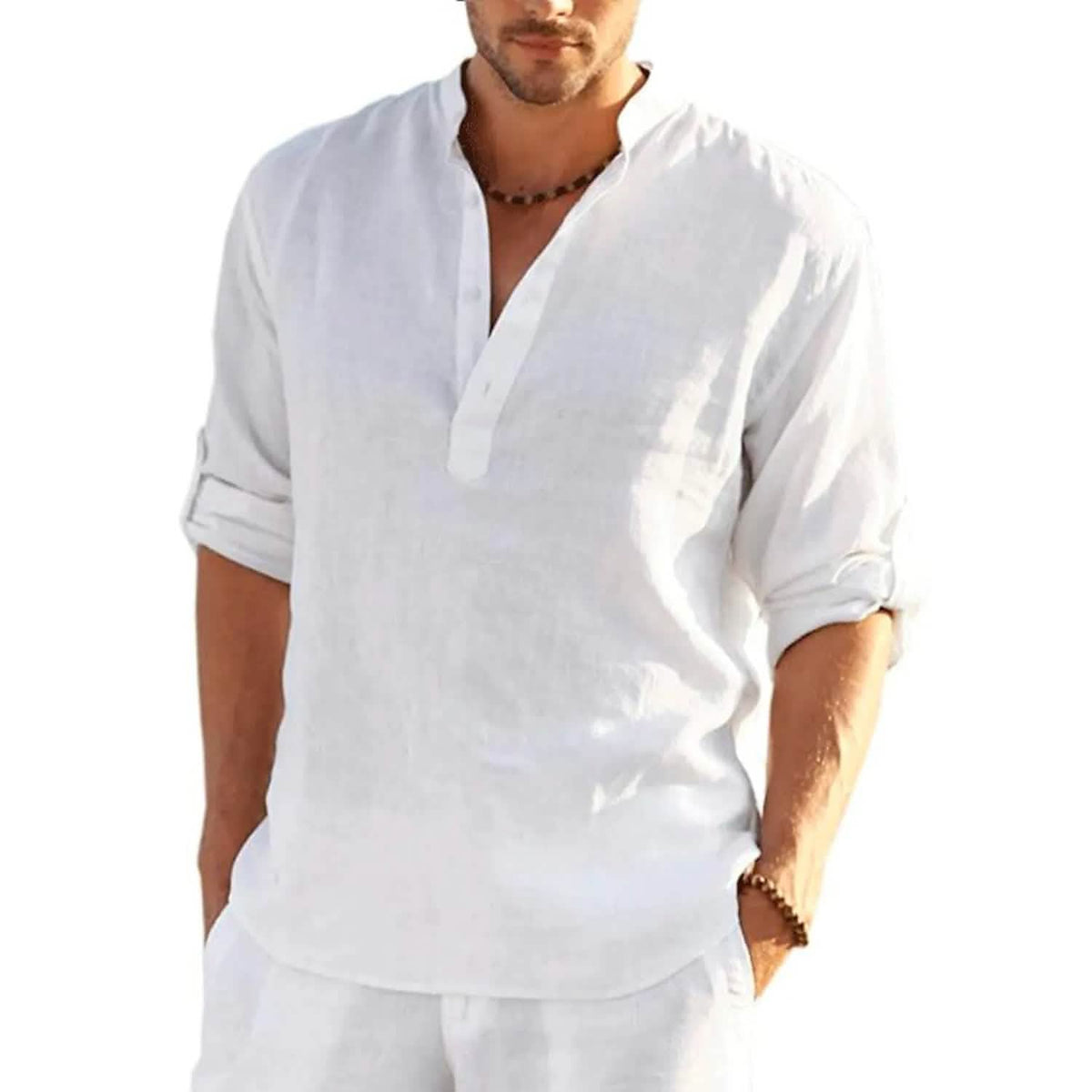 Men's Breathable Quick Dry Button Down Shirt T-Shirt Top White Men's Tops - Tophatter Daily Deals
