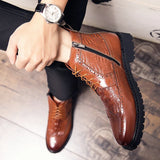 Men's Brogue Leather Boots Boots - Tophatter Daily Deals