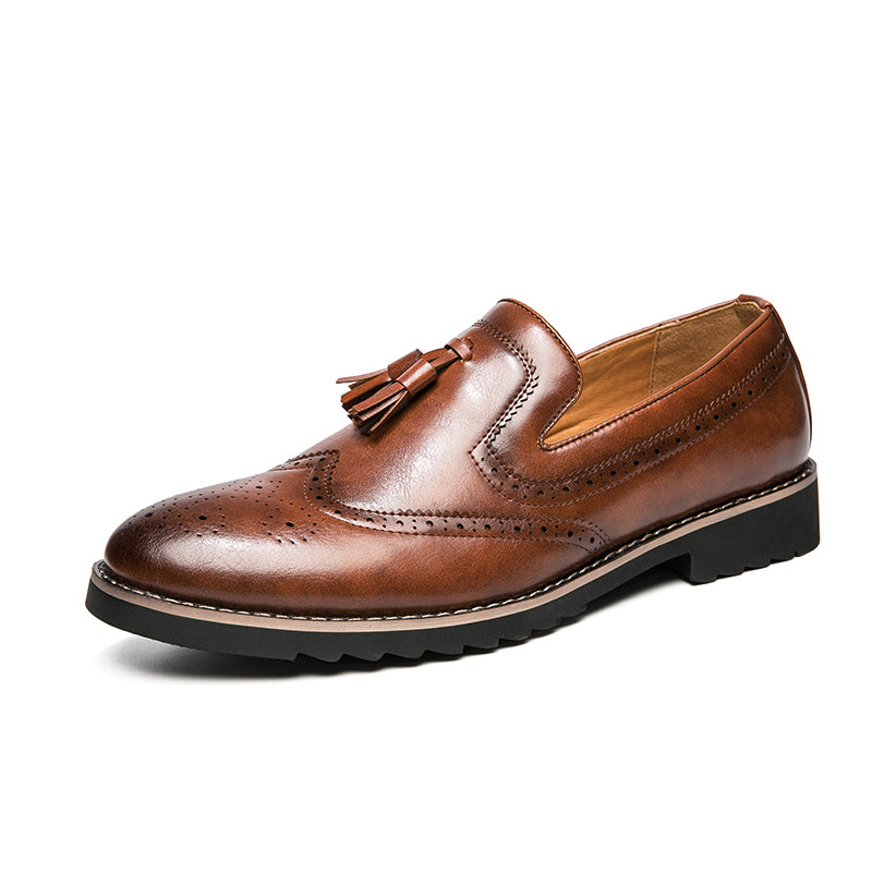 Mens Brown Dress Loafers Men Shoes - Tophatter Daily Deals