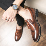 Mens Brown Dress Loafers Men Shoes - Tophatter Daily Deals