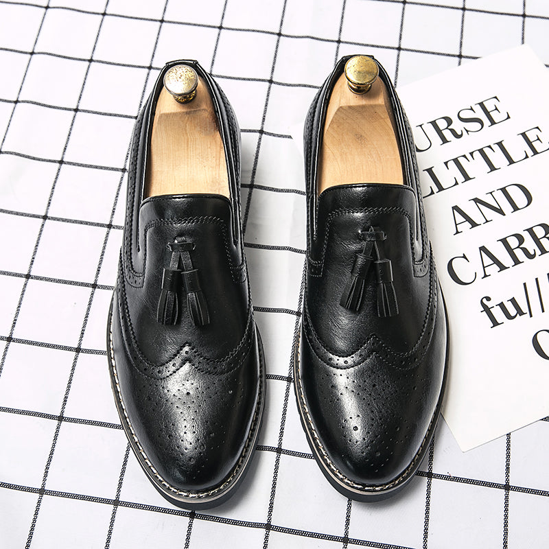 Mens Brown Dress Loafers Men Shoes - Tophatter Daily Deals