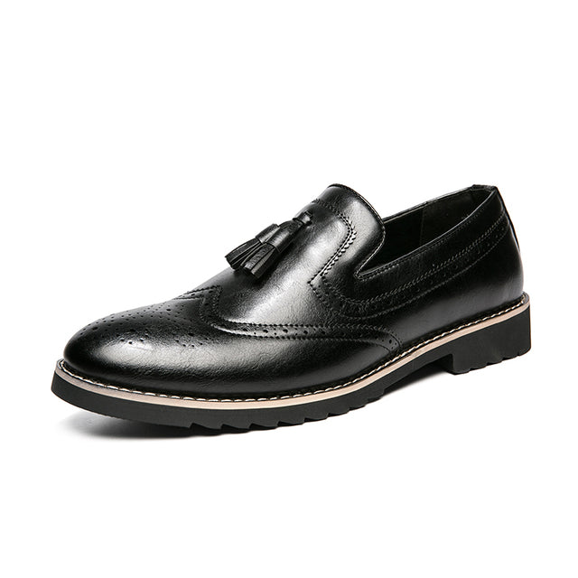 Mens Brown Dress Loafers Black Men Shoes - Tophatter Daily Deals