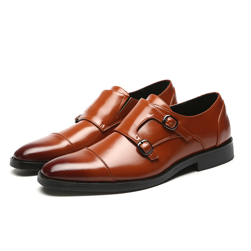 Men's Buckle Strap Derby Shoes Men Shoes - Tophatter Daily Deals