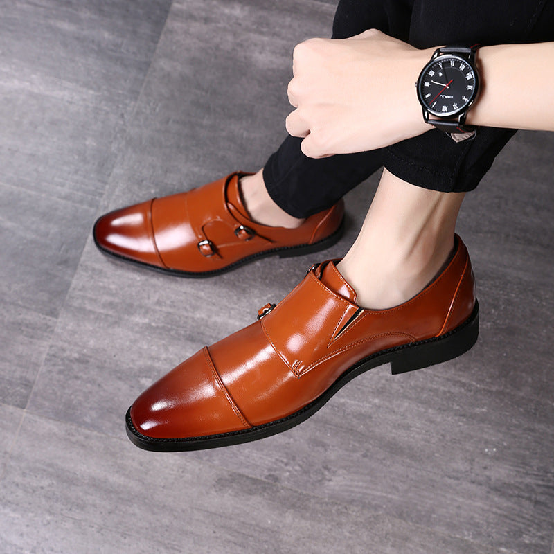 Men's Buckle Strap Derby Shoes Men Shoes - Tophatter Daily Deals