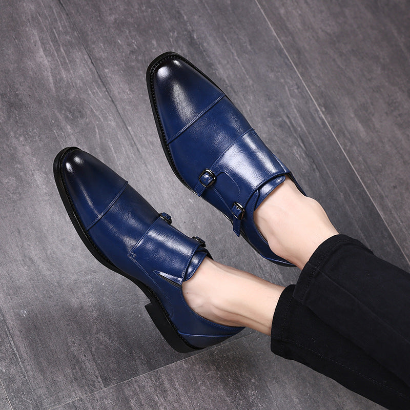 Men's Buckle Strap Derby Shoes Men Shoes - Tophatter Daily Deals