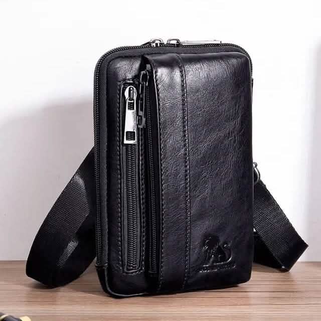 Men's Bum Bag Messenger Bag Fanny Pack Belt Pouch Black Handbags & Wallets - Tophatter Daily Deals