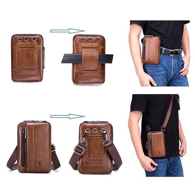 Men's Bum Bag Messenger Bag Fanny Pack Belt Pouch Handbags & Wallets - Tophatter Daily Deals