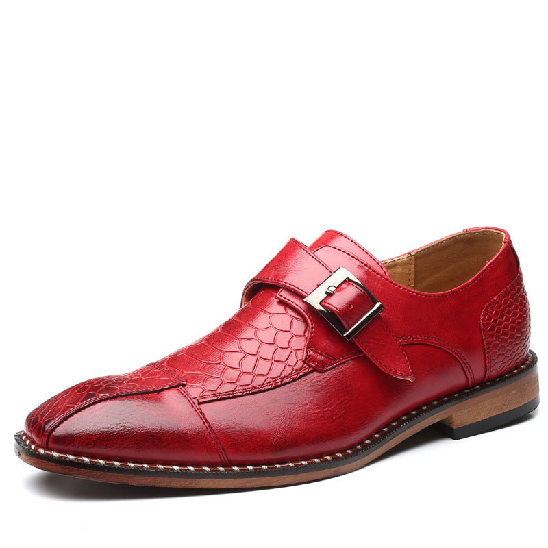Men's Business Snakeskin Grain Leather Brogues Shoes Men Shoes - Tophatter Daily Deals