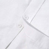 Mens Button Down Short Sleeve Linen Shirts Men's Tops - Tophatter Daily Deals