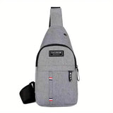 Men's Canvas Chest Bag Gray Handbags & Wallets - Tophatter Daily Deals